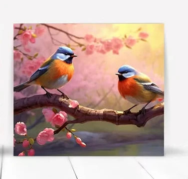 Colorful Bird Tumbler Stainless Steel 20 oz with lid and straw