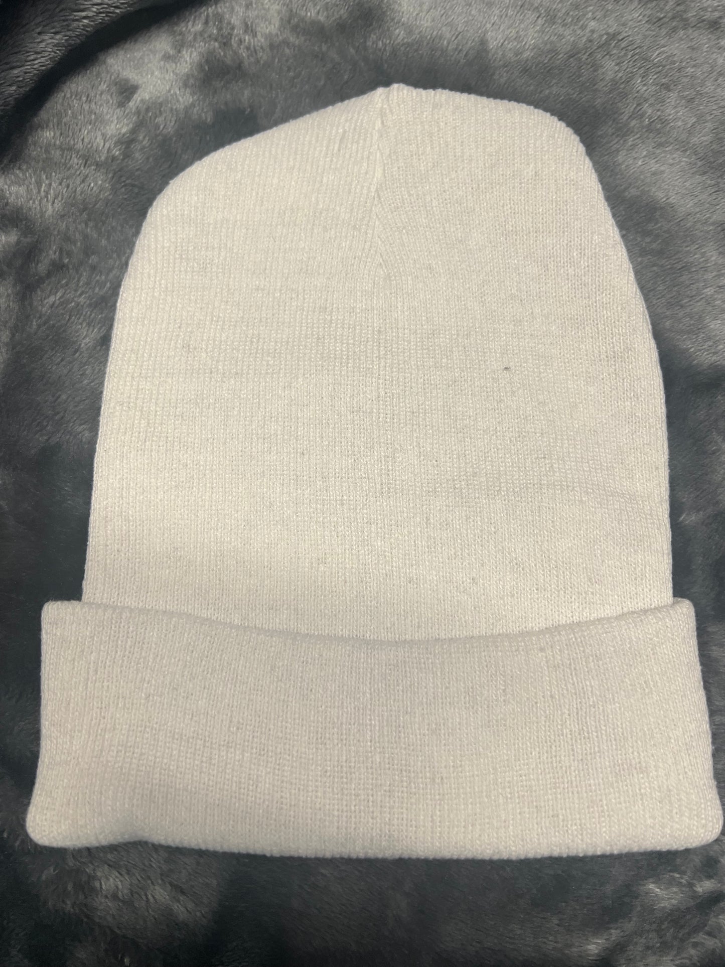 Holiday Embroidered Believe Winter Beanie Hat White