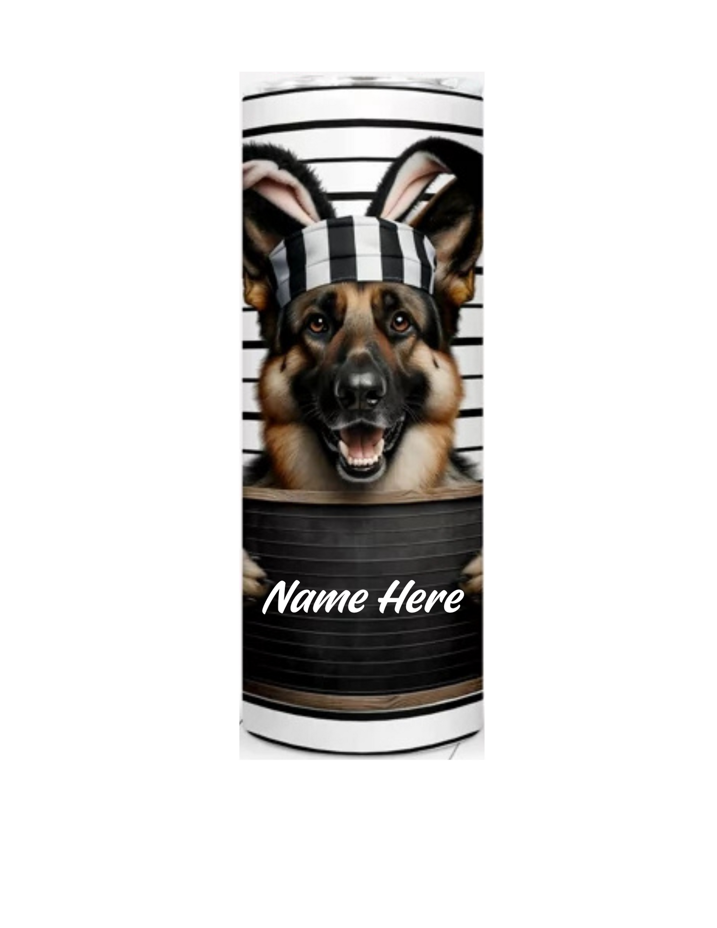 Personalized Jail German Shepard Stainless Steel Tumbler