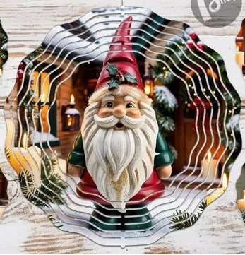 Christmas Gnome Wind Spinner