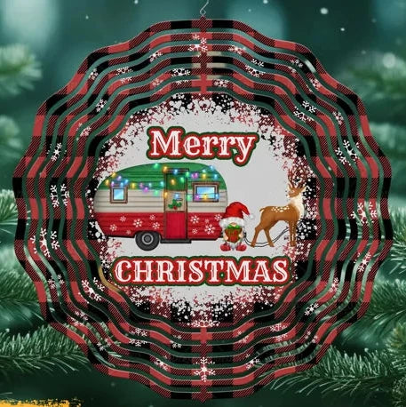 Merry Christmas Camper Wind Spinner