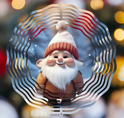 Holiday Gnome Wind Spinner