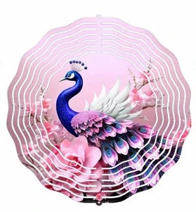 Peacock Wind Spinner 10 inch