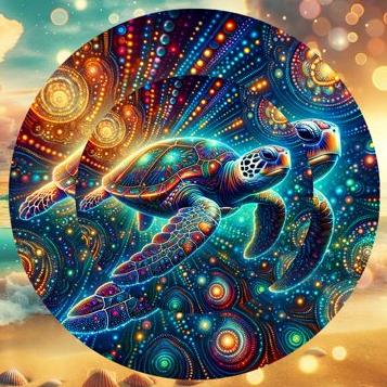 Mystical Turtle Wind Spinner 10 inch