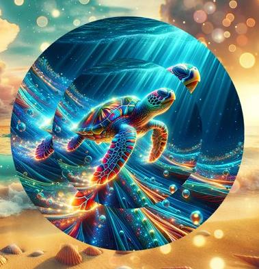Turtle Swimming Wind Spinner 10 inch